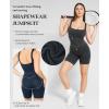imagePopilush Shapewear Jumpsuits For Women Tummy Control Causual Jumpsuit Bodycon Formal Square Neck RomperBlack