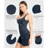 imagePopilush Shapewear Jumpsuits For Women Tummy Control Causual Jumpsuit Bodycon Formal Square Neck RomperBlue