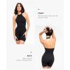 imagePopilush Shapewear Rompers for Women Built in Shapewear Tummy Control Bodysuit Halter Neck Backless Short JumpsuitsBlack