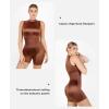 imagePopilush Womens Summer Bodycon Jumpsuits Casual Sleeveless Stretchy Shorts Rompers Zipper BodysuitBrown Bodycon Jumpsuits