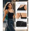 imagePopilush Lace Trimmed Bodysuits for Women  Soft Modal Camisole Tops Cute Thong Body Suits  2025 Summer Trendy TopsBlack