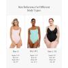 imagePopilush Lace Trimmed Bodysuits for Women  Soft Modal Camisole Tops Cute Thong Body Suits  2025 Summer Trendy TopsBlack