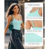 imagePopilush Lace Trimmed Bodysuits for Women  Soft Modal Camisole Tops Cute Thong Body Suits  2025 Summer Trendy TopsBlue
