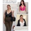 imagePopilush Shapewear Bodysuit Lace Corset Tops for Large Bust Tummy Control Low Back V Neck Thong Bodysuits for WomenBlack