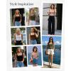 imagePopilush Square Neck Tops for Women  Sleeveless Womens Basic Tummy Control Shapewear Tank Tops Going Out TopsBlack