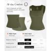 imagePopilush Square Neck Tops for Women  Sleeveless Womens Basic Tummy Control Shapewear Tank Tops Going Out TopsGreen