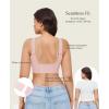 imagePopilush Wireless Bras for Women Full Coverage Wide Straps Comfort Bralette Support Push Up Bra No UnderwireA Nude Pink