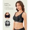 imagePopilush Wireless Bras for Women Full Coverage Wide Straps Comfort Bralette Support Push Up Bra No UnderwireBlack