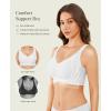 imagePopilush Wireless Bras for Women Full Coverage Wide Straps Comfort Bralette Support Push Up Bra No UnderwireWhite