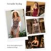 imagePopilush Womens Sexy Maxi Dress Deep V Neck Ruched Shapewear Dresses Side Slit Formal Cocktail Party DressLeopard