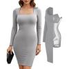 Grey Midi Dress