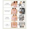 imagePopilush Wireless Bras for Women Full Coverage Wide Straps Comfort Bralette Push Up Bra No UnderwireA Nude Pink