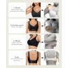 imagePopilush Wireless Bras for Women Full Coverage Wide Straps Comfort Bralette Push Up Bra No UnderwireBlack