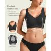 imagePopilush Wireless Bras for Women Full Coverage Wide Straps Comfort Bralette Push Up Bra No UnderwireBlack