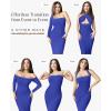 imagePopilush Womens Long Sleeve Maxi Dress Builtin Shapewear Bra Square Neck Fall Formal Wedding Guest Cocktail Bodycon DressesBlue