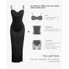 imagePopilush Womens Shapewear Maxi Dress Corset Ruched Bodycon Elegant Formal Cocktail Evening DressesBlack