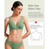 imagePopilush Wireless Bras Women Seamless No Underwire Push Up Bra Supportive Deep V Bralette Everyday Comfortable TShirt BraGreen