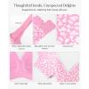 imagePopilush Wireless Bras Women Seamless No Underwire Push Up Bra Supportive Deep V Bralette Everyday Comfortable TShirt BraLeopard Pink