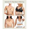 imagePopilush Wireless Bras Women Seamless No Underwire Push Up Bra Supportive Deep V Bralette Everyday Comfortable TShirt BraPink