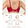 imagePopilush Wireless Bras Women Seamless No Underwire Push Up Bra Supportive Deep V Bralette Everyday Comfortable TShirt BraRed