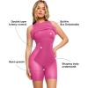 imagePopilush Womens Bodycon Dress Ruched Sleeveless Slimming Shapewear Casual Club Evening Party Cocktail Midi Fall DressesPink