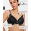 imagePopilush Minimizer Bras for Women  Push Up Full Coverage Lace Plus Size Underwire Bra with SupportBlack