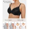imagePopilush Minimizer Bras for Women  Push Up Full Coverage Lace Plus Size Underwire Bra with SupportBlack