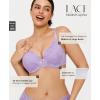 imagePopilush Minimizer Bras for Women  Push Up Full Coverage Lace Plus Size Underwire Bra with SupportLight Purple