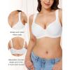 imagePopilush Minimizer Bras for Women Full Coverage Underwire Plus Size Bra with Supportive ampamp Comfortable for Large BreastsWhite