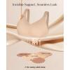 imagePopilush Seamless Bras for Women  Wireless Pushup Bra Full Coverage Comfortable T Shirt Bralette with Support and LiftNude