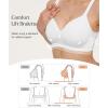 imagePopilush Wireless Bras with Support and Lift  Seamless Bras for Women No Underwire Full Coverage Bralette T Shirt BraWhite