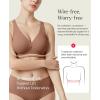 imageWireless Bras for Women No Underwire Seamless Push Up Full Coverage Bralettes Comfort Lift Support TShirt BraBrown
