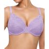 imagePopilush Minimizer Bras for Women  Push Up Full Coverage Lace Plus Size Underwire Bra with SupportLight Purple