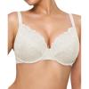 imagePopilush Minimizer Bras for Women  Push Up Full Coverage Lace Plus Size Underwire Bra with SupportWhite