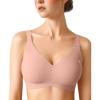 imagePopilush Seamless Bras for Women  Wireless Pushup Bra Full Coverage Comfortable T Shirt Bralette with Support and LiftPink