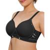 imagePopilush Wireless Bras with Support and Lift  Seamless Bras for Women No Underwire Full Coverage Bralette T Shirt BraBlack