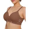 imagePopilush Wireless Bras with Support and Lift  Seamless Bras for Women No Underwire Full Coverage Bralette T Shirt BraBrown