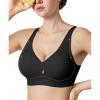 imageWireless Bras for Women No Underwire Seamless Push Up Full Coverage Bralettes Comfort Lift Support TShirt BraBlack