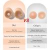 imagePopilush Nipple Covers for Women with Lift Push Up Sticky Bra for Large Breasts Reusable Silicone Nipple PastiesCaramel