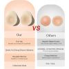 imagePopilush Nipple Covers for Women with Lift Push Up Sticky Bra for Large Breasts Reusable Silicone Nipple PastiesCrme