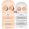 imagePopilush Nipple Covers for Women with Lift Push Up Sticky Bra for Large Breasts Reusable Silicone Nipple PastiesHoney