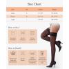 imagePopilush Thigh High Stockings for Women Silicone Lace Top Stay Up Silk Sheer PantyhoseBlack