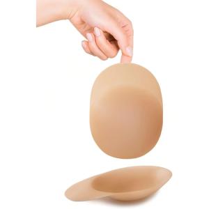 imagePopilush Nipple Covers for Women with Lift Push Up Sticky Bra for Large Breasts Reusable Silicone Nipple PastiesCaramel