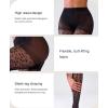 imagePopilush Black Sheer Tights for Women Leopard Patterned Pantyhose High Waist Tummy Control Tights 20 Denier NylonsBlack