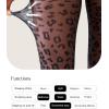 imagePopilush Black Sheer Tights for Women Leopard Patterned Pantyhose High Waist Tummy Control Tights 20 Denier NylonsBlack