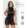 imagePopilush Wedding Guest Dress Formal Dresses for Women Shapewear Bodycon Fall Long Halter Cocktail Maxi DressesBlack