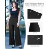 imagePopilush Work Pants for Women High Waisted Tummy Control Comfy Slimming Dress Pants with Pockets Business Casual OutfitsBlack