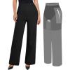 imagePopilush Work Pants for Women High Waisted Tummy Control Comfy Slimming Dress Pants with Pockets Business Casual OutfitsBlack
