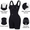 imagePopilush Shapewear Jumpsuits for Women Builtin Bra Square Neck Rompers Shorts Bodycon Bodysuits Summer OutfitsBlack
