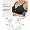 imagePopilush Wireless Push Up Bra  Seamless Bras for Women No Underwire Supportive Minimizer Bra Full Coverage BraletteBlack
